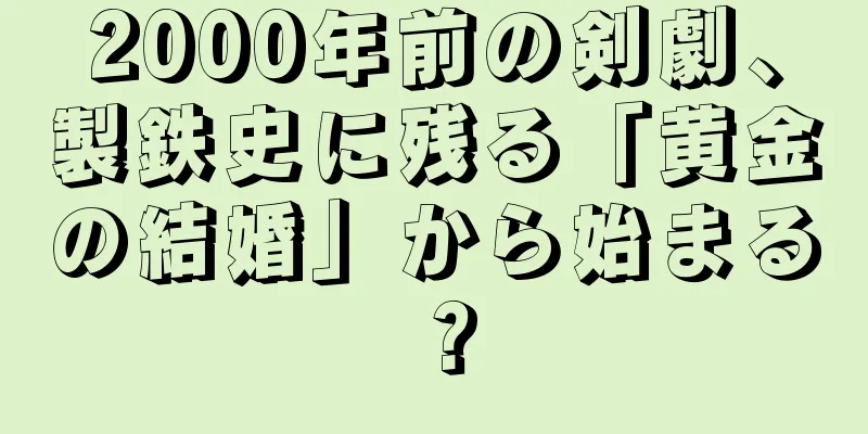 2000年前の剣劇、製鉄史に残る「黄金の結婚」から始まる？