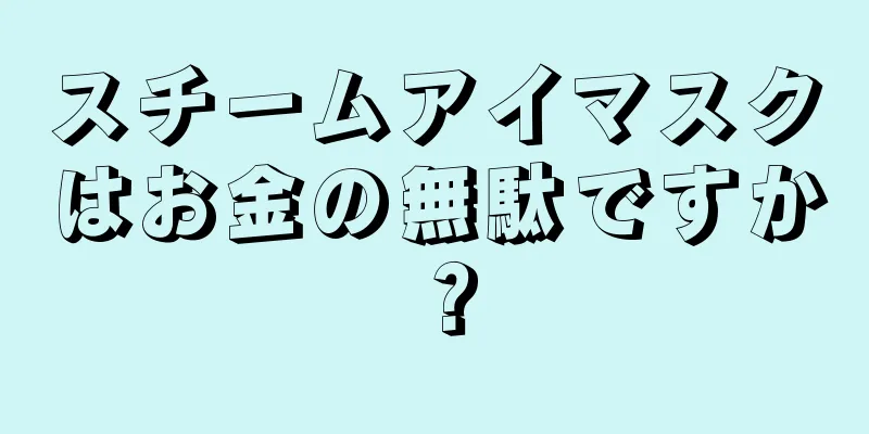スチームアイマスクはお金の無駄ですか？