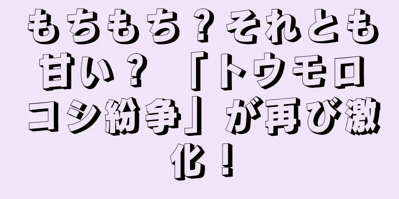 もちもち？それとも甘い？ 「トウモロコシ紛争」が再び激化！