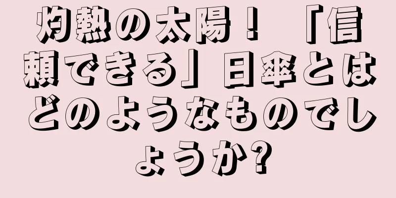 灼熱の太陽！ 「信頼できる」日傘とはどのようなものでしょうか?