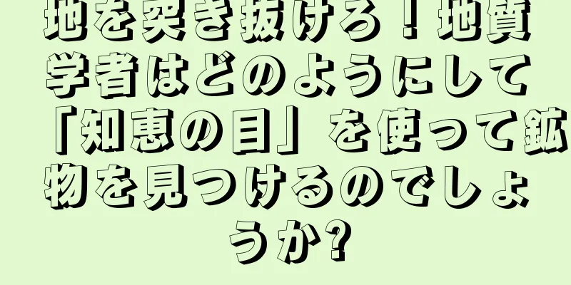地を突き抜けろ！地質学者はどのようにして「知恵の目」を使って鉱物を見つけるのでしょうか?