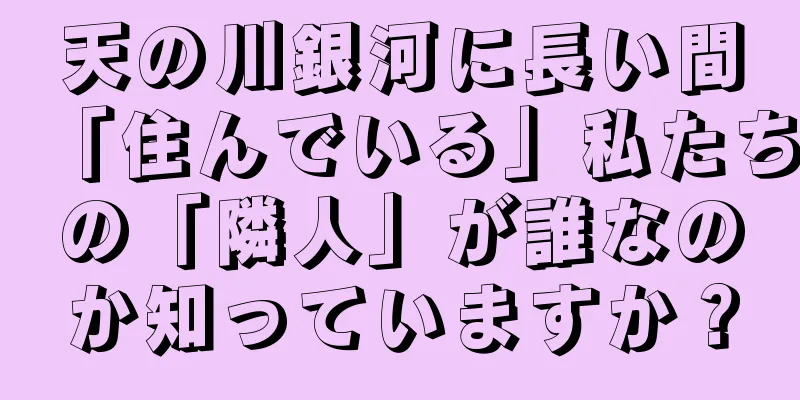 天の川銀河に長い間「住んでいる」私たちの「隣人」が誰なのか知っていますか？