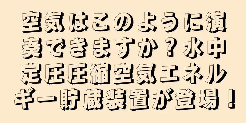 空気はこのように演奏できますか？水中定圧圧縮空気エネルギー貯蔵装置が登場！