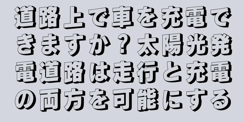 道路上で車を充電できますか？太陽光発電道路は走行と充電の両方を可能にする