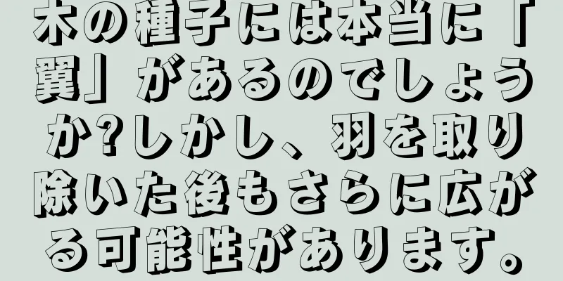 木の種子には本当に「翼」があるのでしょうか?しかし、羽を取り除いた後もさらに広がる可能性があります。