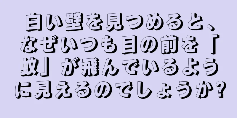白い壁を見つめると、なぜいつも目の前を「蚊」が飛んでいるように見えるのでしょうか?