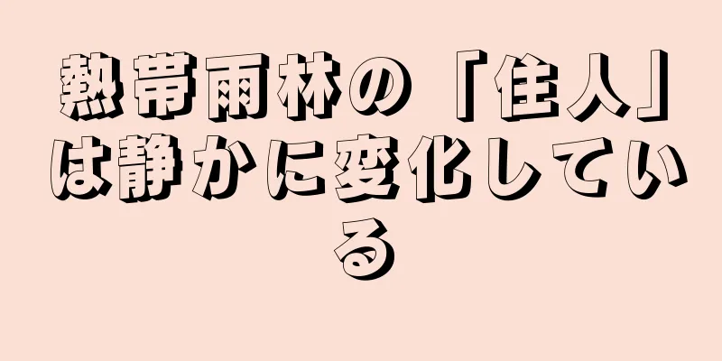 熱帯雨林の「住人」は静かに変化している