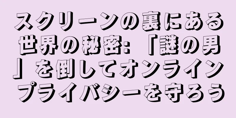 スクリーンの裏にある世界の秘密: 「謎の男」を倒してオンラインプライバシーを守ろう