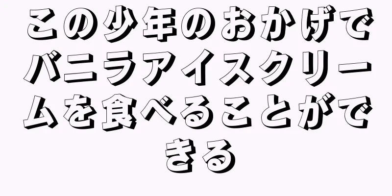 この少年のおかげでバニラアイスクリームを食べることができる