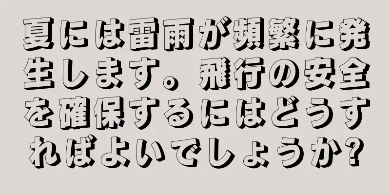 夏には雷雨が頻繁に発生します。飛行の安全を確保するにはどうすればよいでしょうか?