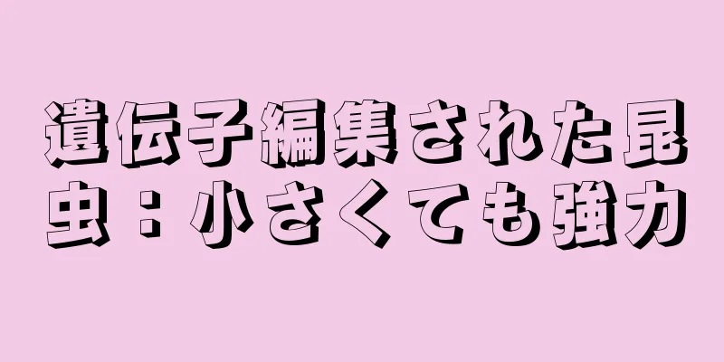 遺伝子編集された昆虫：小さくても強力