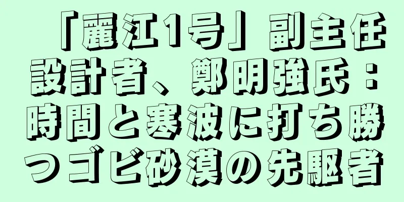 「麗江1号」副主任設計者、鄭明強氏：時間と寒波に打ち勝つゴビ砂漠の先駆者