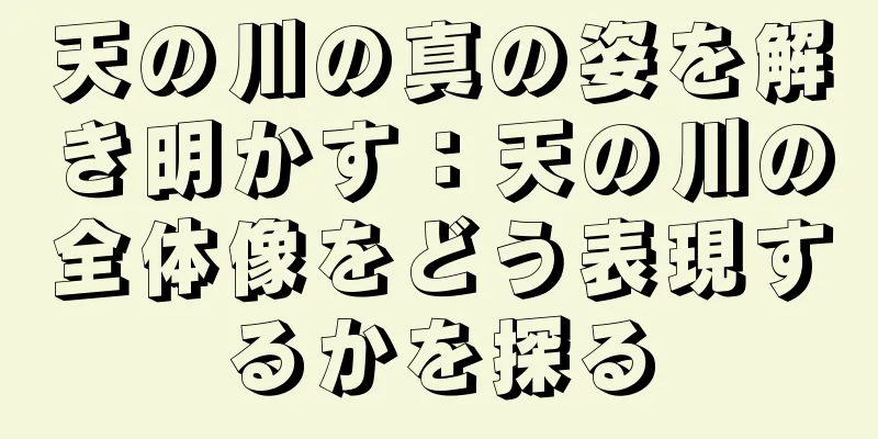 天の川の真の姿を解き明かす：天の川の全体像をどう表現するかを探る