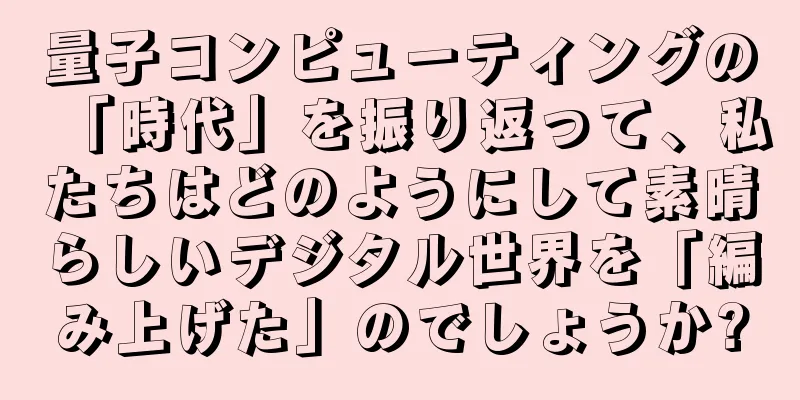 量子コンピューティングの「時代」を振り返って、私たちはどのようにして素晴らしいデジタル世界を「編み上げた」のでしょうか?