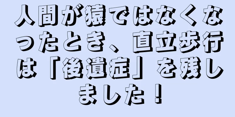 人間が猿ではなくなったとき、直立歩行は「後遺症」を残しました！