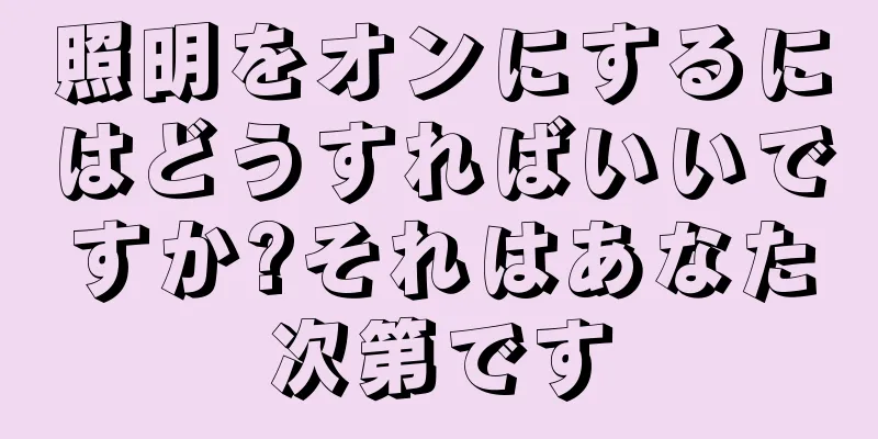照明をオンにするにはどうすればいいですか?それはあなた次第です