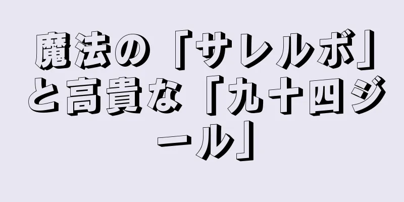 魔法の「サレルボ」と高貴な「九十四ジール」