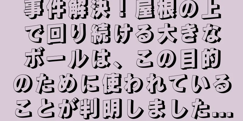 事件解決！屋根の上で回り続ける大きなボールは、この目的のために使われていることが判明しました...