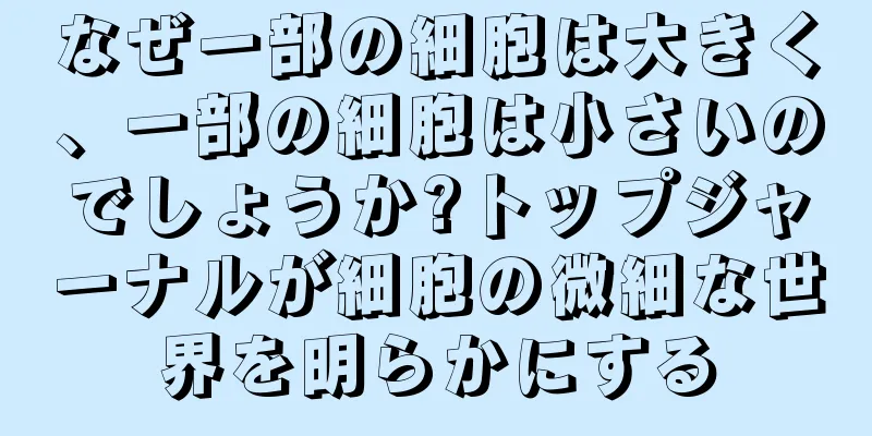 なぜ一部の細胞は大きく、一部の細胞は小さいのでしょうか?トップジャーナルが細胞の微細な世界を明らかにする