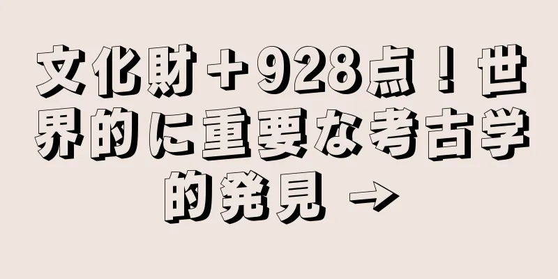 文化財＋928点！世界的に重要な考古学的発見 →