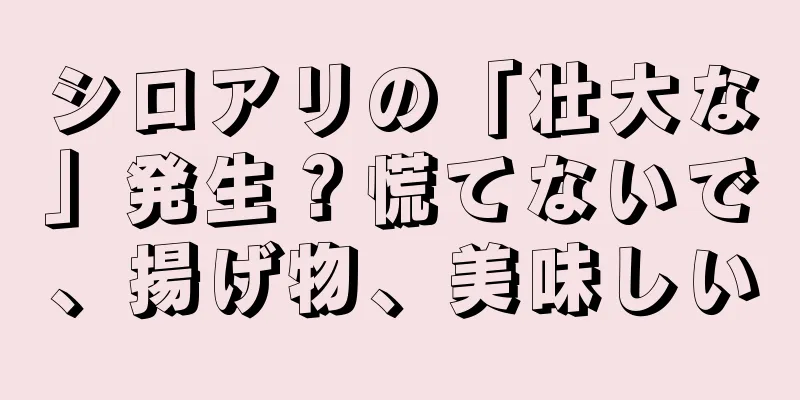 シロアリの「壮大な」発生？慌てないで、揚げ物、美味しい