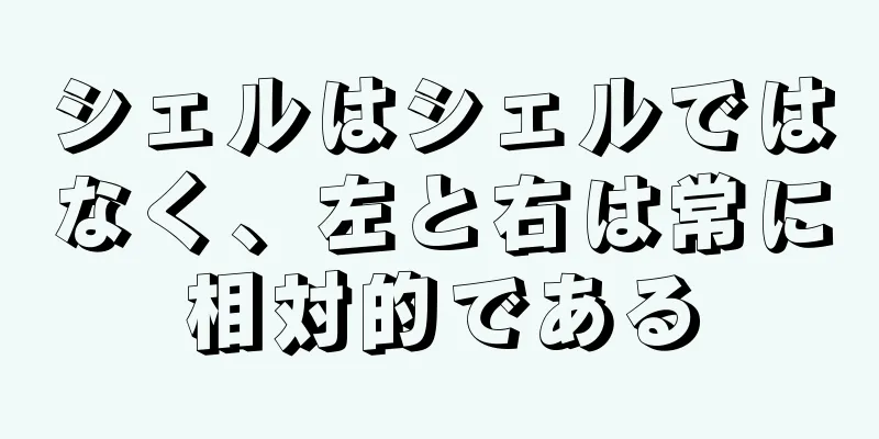 シェルはシェルではなく、左と右は常に相対的である