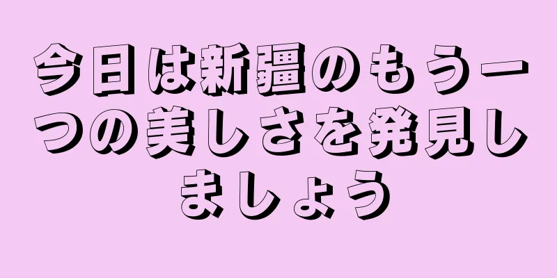 今日は新疆のもう一つの美しさを発見しましょう