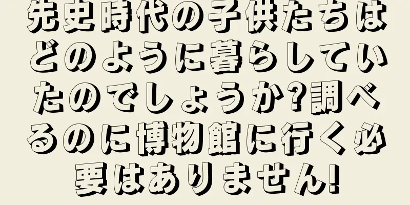 先史時代の子供たちはどのように暮らしていたのでしょうか?調べるのに博物館に行く必要はありません!