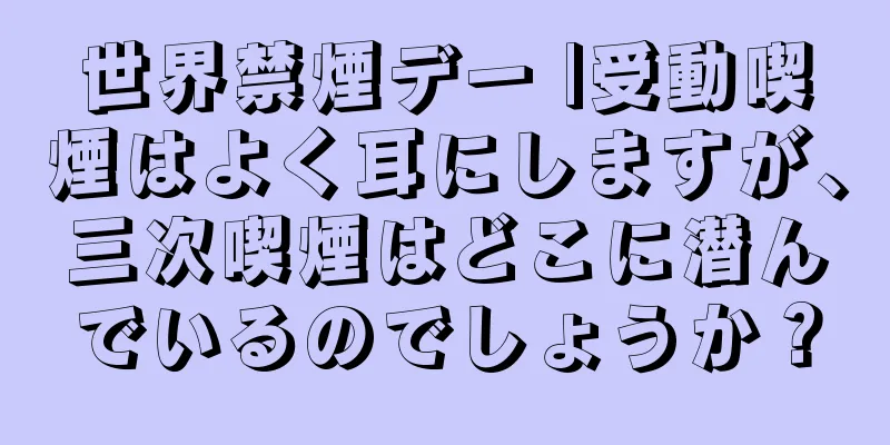 世界禁煙デー |受動喫煙はよく耳にしますが、三次喫煙はどこに潜んでいるのでしょうか？