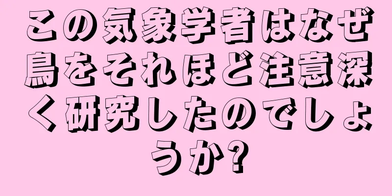 この気象学者はなぜ鳥をそれほど注意深く研究したのでしょうか?