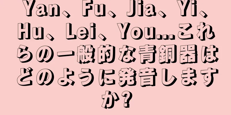 Yan、Fu、Jia、Yi、Hu、Lei、You...これらの一般的な青銅器はどのように発音しますか?