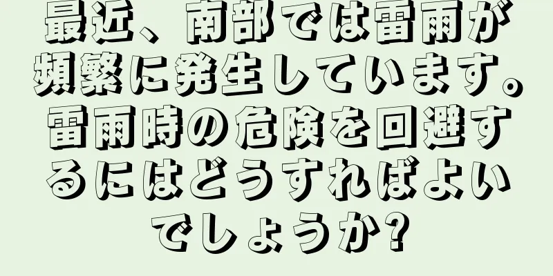最近、南部では雷雨が頻繁に発生しています。雷雨時の危険を回避するにはどうすればよいでしょうか?