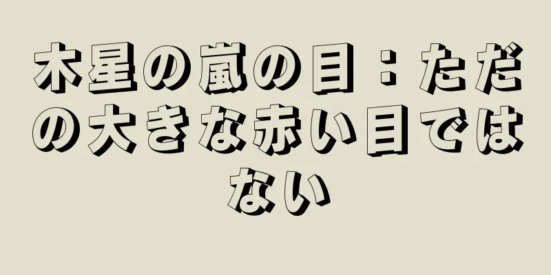 木星の嵐の目：ただの大きな赤い目ではない
