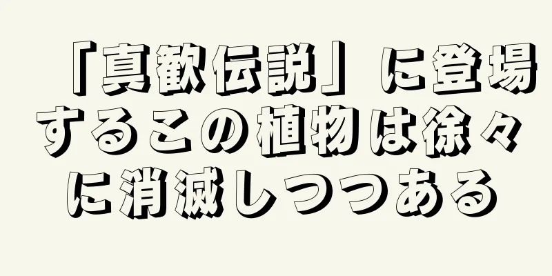 「真歓伝説」に登場するこの植物は徐々に消滅しつつある