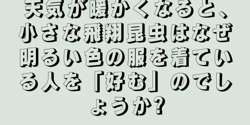 天気が暖かくなると、小さな飛翔昆虫はなぜ明るい色の服を着ている人を「好む」のでしょうか?