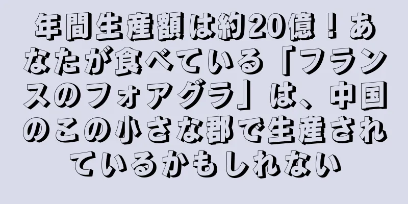 年間生産額は約20億！あなたが食べている「フランスのフォアグラ」は、中国のこの小さな郡で生産されているかもしれない