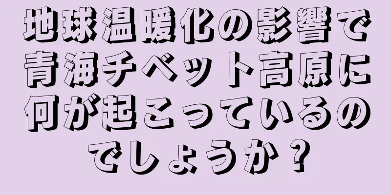 地球温暖化の影響で青海チベット高原に何が起こっているのでしょうか？