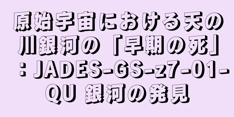 原始宇宙における天の川銀河の「早期の死」：JADES-GS-z7-01-QU 銀河の発見