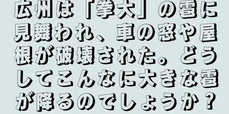 広州は「拳大」の雹に見舞われ、車の窓や屋根が破壊された。どうしてこんなに大きな雹が降るのでしょうか？