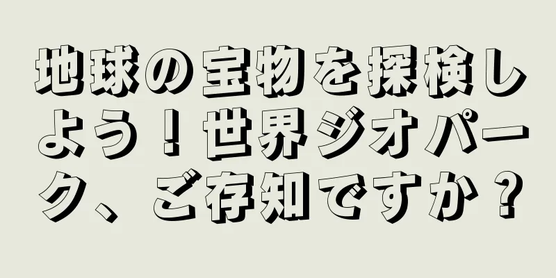 地球の宝物を探検しよう！世界ジオパーク、ご存知ですか？