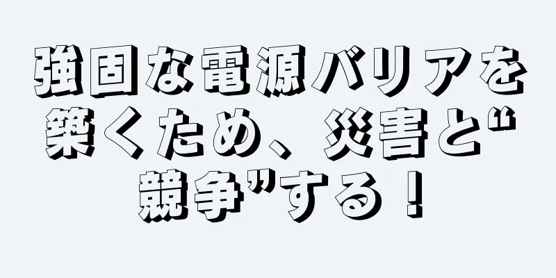 強固な電源バリアを築くため、災害と“競争”する！