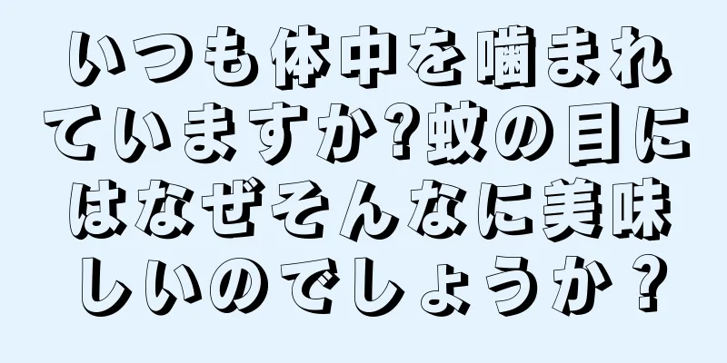 いつも体中を噛まれていますか?蚊の目にはなぜそんなに美味しいのでしょうか？