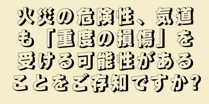 火災の危険性、気道も「重度の損傷」を受ける可能性があることをご存知ですか?
