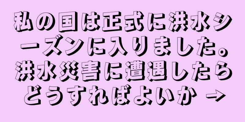 私の国は正式に洪水シーズンに入りました。洪水災害に遭遇したらどうすればよいか →