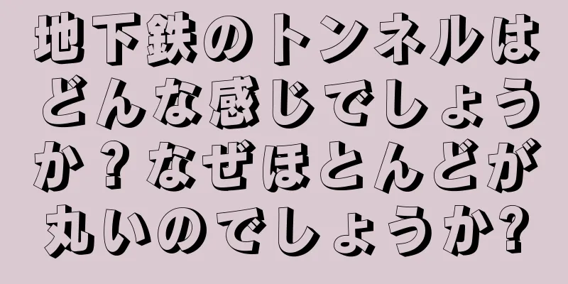 地下鉄のトンネルはどんな感じでしょうか？なぜほとんどが丸いのでしょうか?