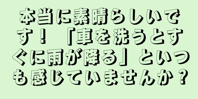 本当に素晴らしいです！ 「車を洗うとすぐに雨が降る」といつも感じていませんか？