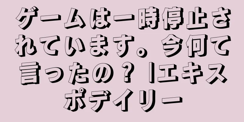 ゲームは一時停止されています。今何て言ったの？ |エキスポデイリー