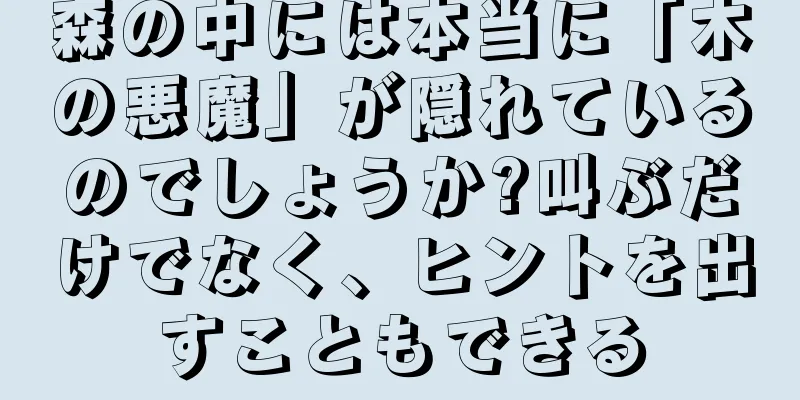 森の中には本当に「木の悪魔」が隠れているのでしょうか?叫ぶだけでなく、ヒントを出すこともできる