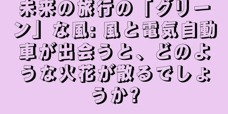 未来の旅行の「グリーン」な風: 風と電気自動車が出会うと、どのような火花が散るでしょうか?