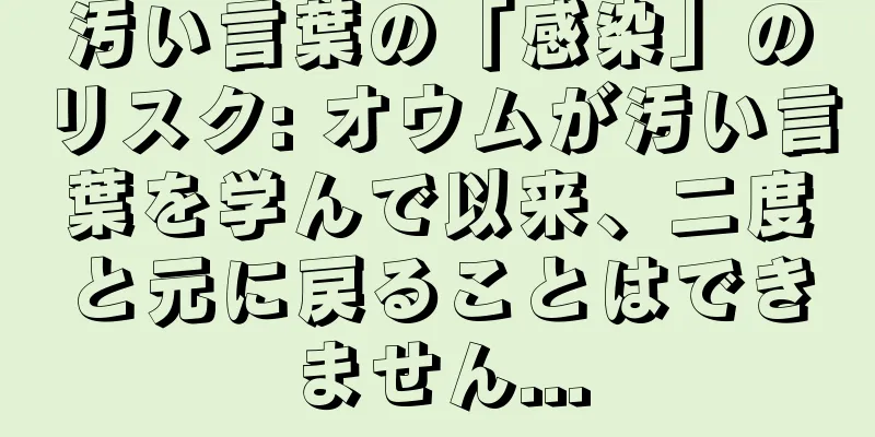 汚い言葉の「感染」のリスク: オウムが汚い言葉を学んで以来、二度と元に戻ることはできません...